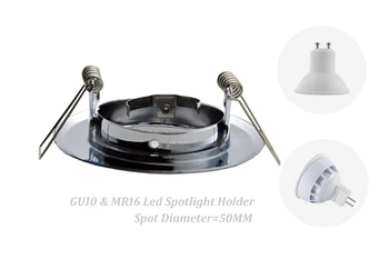 10buc/lot de Argint Rotunde Încastrat LED Lumina Plafon Reglabil Cadru MR16 GU10 Bec cu Suport de Prindere 165860