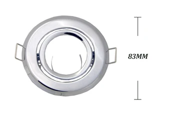 10buc/lot de Argint Rotunde Încastrat LED Lumina Plafon Reglabil Cadru MR16 GU10 Bec cu Suport de Prindere
