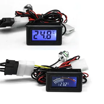 DESCHIDE-SMART Digital Indicator de Afișare Detector de Temperatură Cu G1/4 Fire 4Pin Priza de Putere PC de Răcire cu Apă 2372