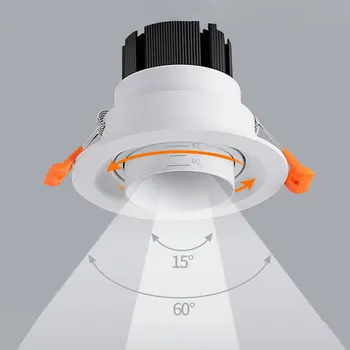 LED Focalizare Fascicul de Unghiul de ajustare camera de zi Dormitor Foye 7W 12W Gaura lampa Coridor Cob lampă de Tavan corp de Iluminat Spot luminos 8777