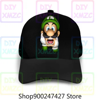 Luigi Conac Luigi Șapcă De Baseball Joc Video Pălării Lavabile Refolosibile Pălării Pentru Unisex Negru 4004