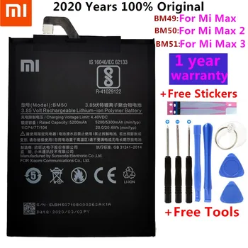 Original, Acumulator de schimb Pentru BM51 Xiaomi Mi Max 3 Max3 / BM50 Km Max 2 Max2 / BM49 Km Max Reale de Baterie de Telefon +Instrumente 884