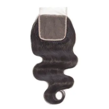 Păr uman pachete cu închiderea corpului val scurt brazilian remy extensie de păr lung țese preplucked pentru femei de culoare 3 pachete