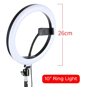 18 inch RGB Inel de Lumina Selfie Lampa Estompat 10inch/26cm/33cm/45cm RingLight Cu Telefonul Titular Clip Fotografie de Iluminat Pentru Live
